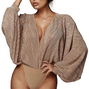 Pleated bodysuit